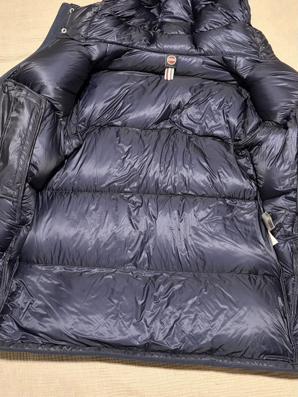 NWOT COLMAR Men's Navy Hooded Puffer Parka - Picture 2 of 4